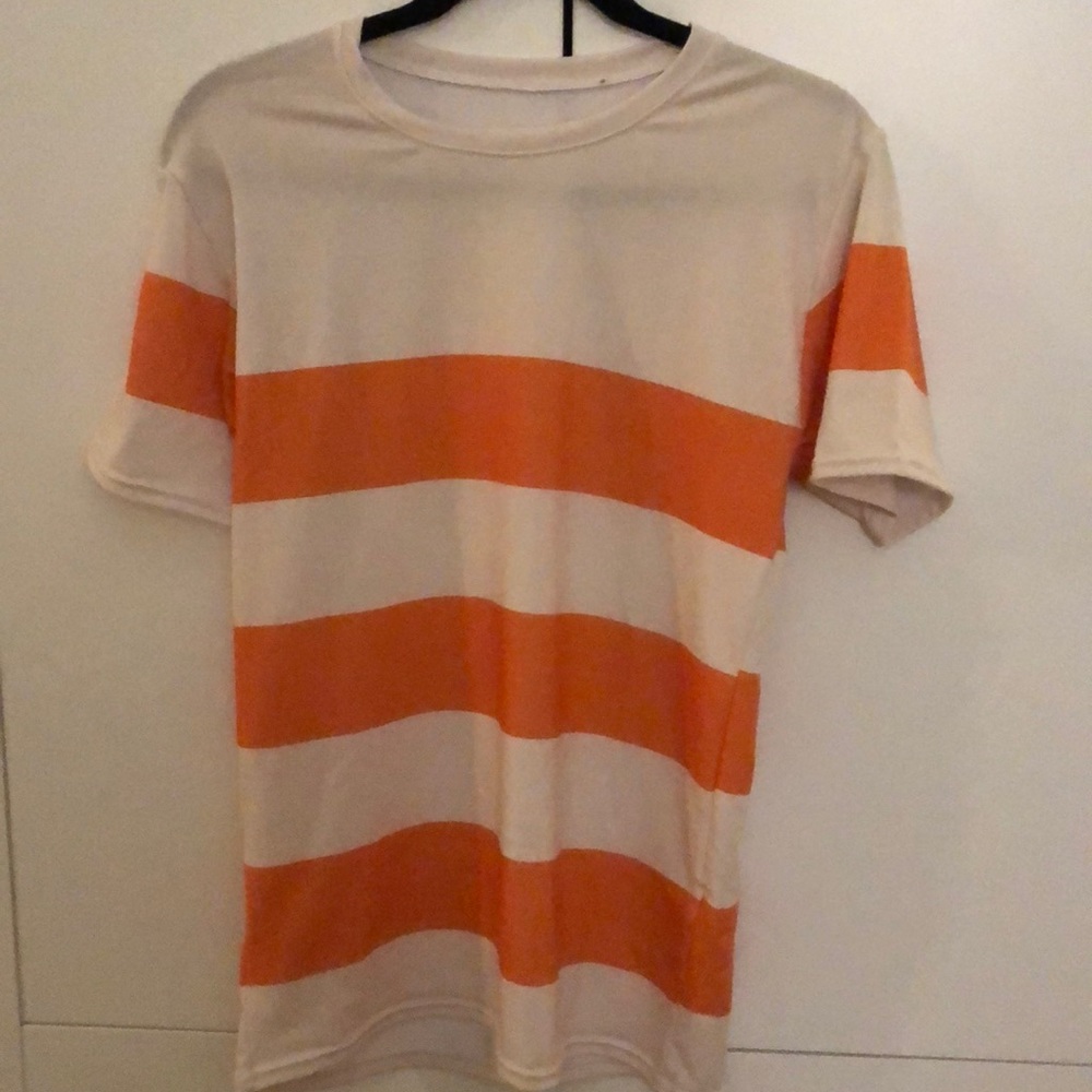 Orange and White Stripe Shirt